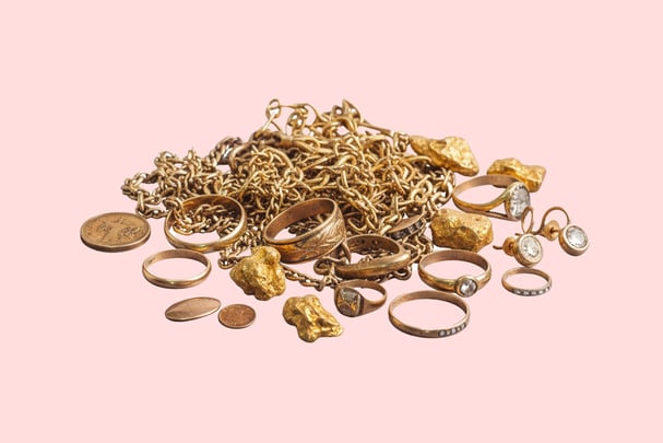 Gold scrap pile