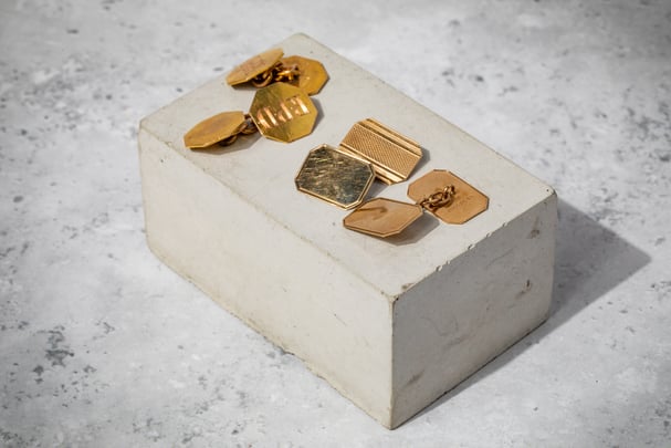 Collection of vintage gold cufflinks