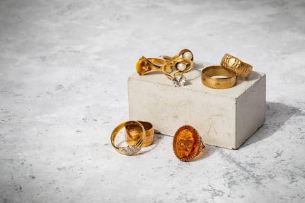 Collection of gold rings