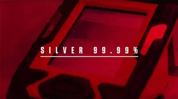 A slide that says silver 99.99%