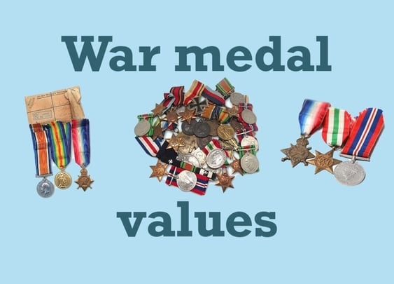 War medal values - a guide image