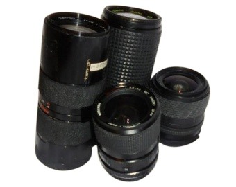 Lot Of 4 Vintage Camera Lenses