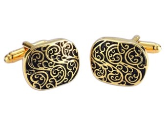 Gold Pattern Cufflinks