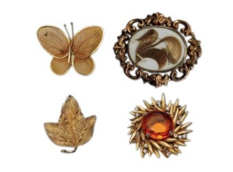 Gold Plated Brooches