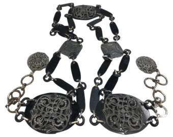 Black Bakelite Flapper Belt