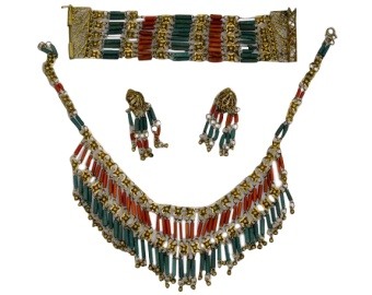 Egyptian Coral Jewellery Set