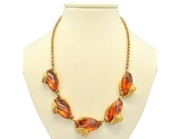 Amber Glass Necklace