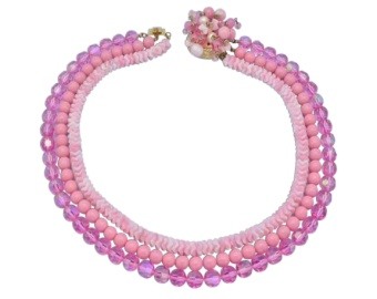 Triple Strand Bead Necklace