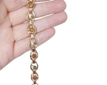 Rose Gold Roses Bracelet
