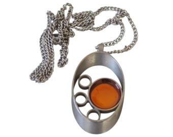 Abstract Amber Necklace