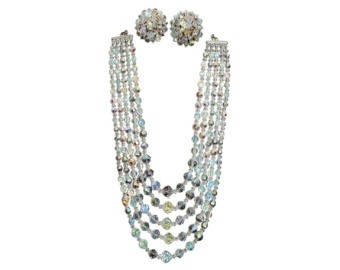 Iridescent Glass Bead Jewellery Set