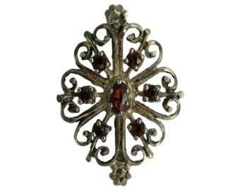 Garnet Pendant Brooch