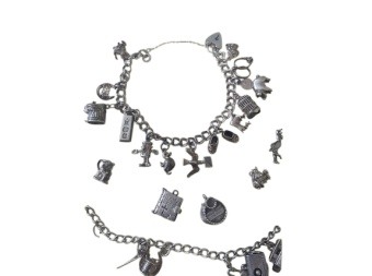 Antique Silver Charm Bracelet