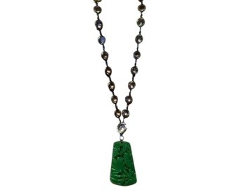Faux Jade Necklace