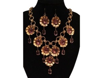 Art Nouveau Necklace & Earrings