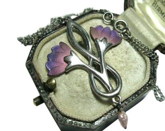 Art Nouveau Pearl Pendant
