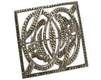 Art Nouveau Floral Brooch