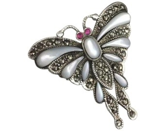 Art Nouveau Butterfly Brooch