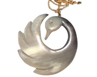 Art Nouveau Swan Pendant