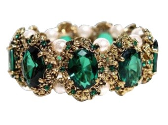 Emerald & Crystal Bracelet