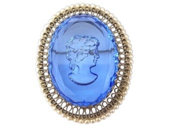 Vintage Blue Cameo