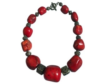Sponge Coral Beaded Necklace
