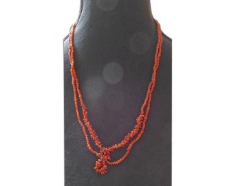 Pearl & Coral Beaded Necklace