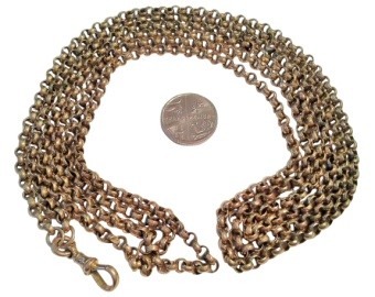 Edwardian 9ct Gold Muff Chain