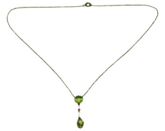 Peridot Seed Pearl Pendant