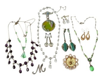 Platinon Drop Necklace & Earrings