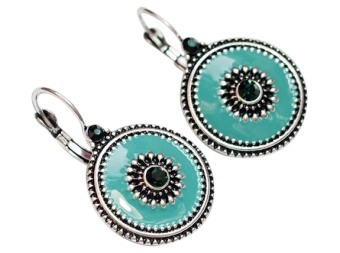 Emerald Retro Earrings