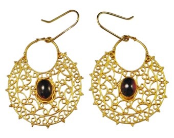 22ct Gold Byzantine Earrings