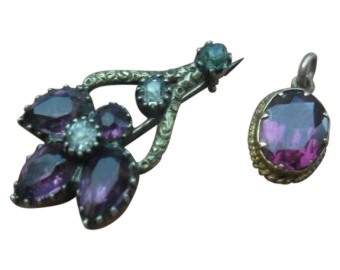 Georgian Garnet Pendant Brooch