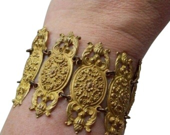 Georgian Repousse Floral Bracelet