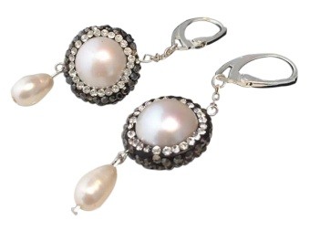 Pearl & Crystal Earrings