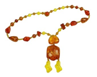 Retro Amber Necklace