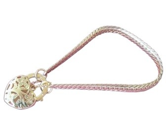 Retro Heart Padlock Bracelet
