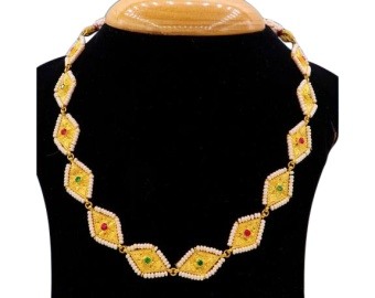 Vintage Pearl Tribal Necklace