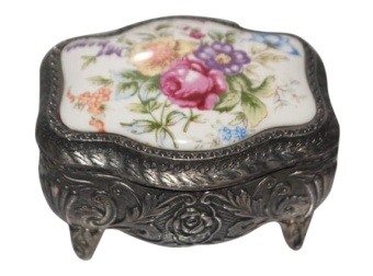 Metal With Enamel Box
