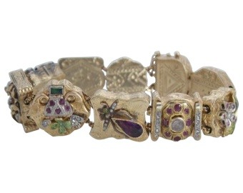 Victorian Diamond Charm Bracelet