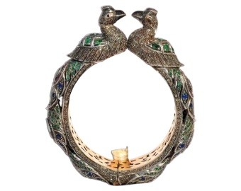 Victorian Diamond Peacock Bangle