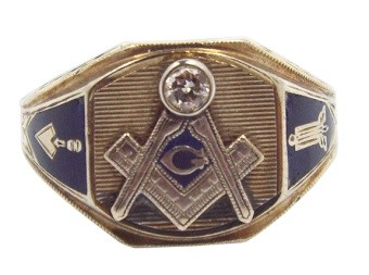 Gold Enamel & Diamond