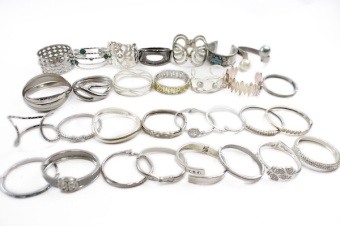 Mixed Silver Bangles