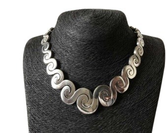 Sterling Silver Necklace Spiral