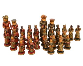 Vintage Indian Chess Set