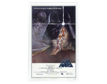1970s Linen Star Wars Movie Poster