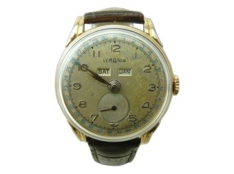 Lemania Triple Date Watch