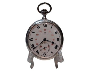 Solid Silver Omega Pocket Watch