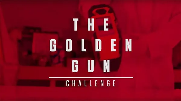 A slide that says The Golden Gun Challenge