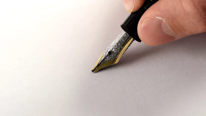 pressing too hard on the pen